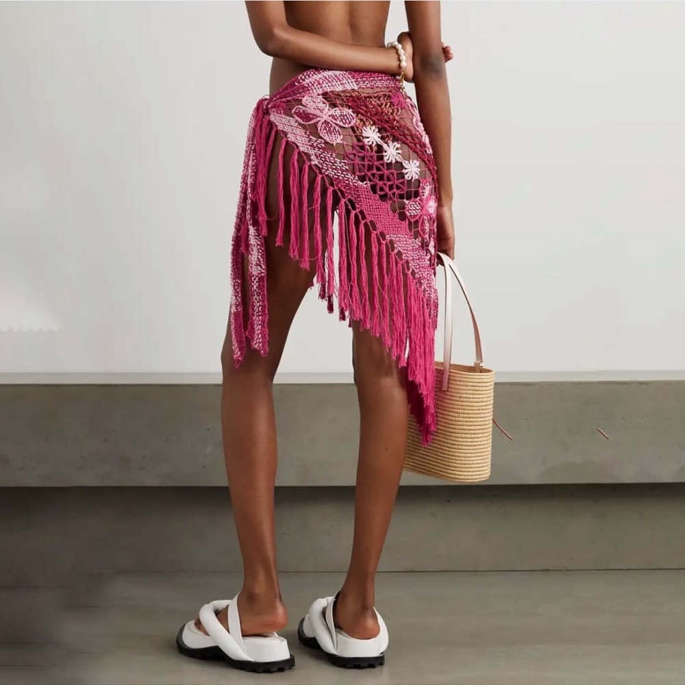 Alix Pinho***Floral Crochet Pink Sarong***$345